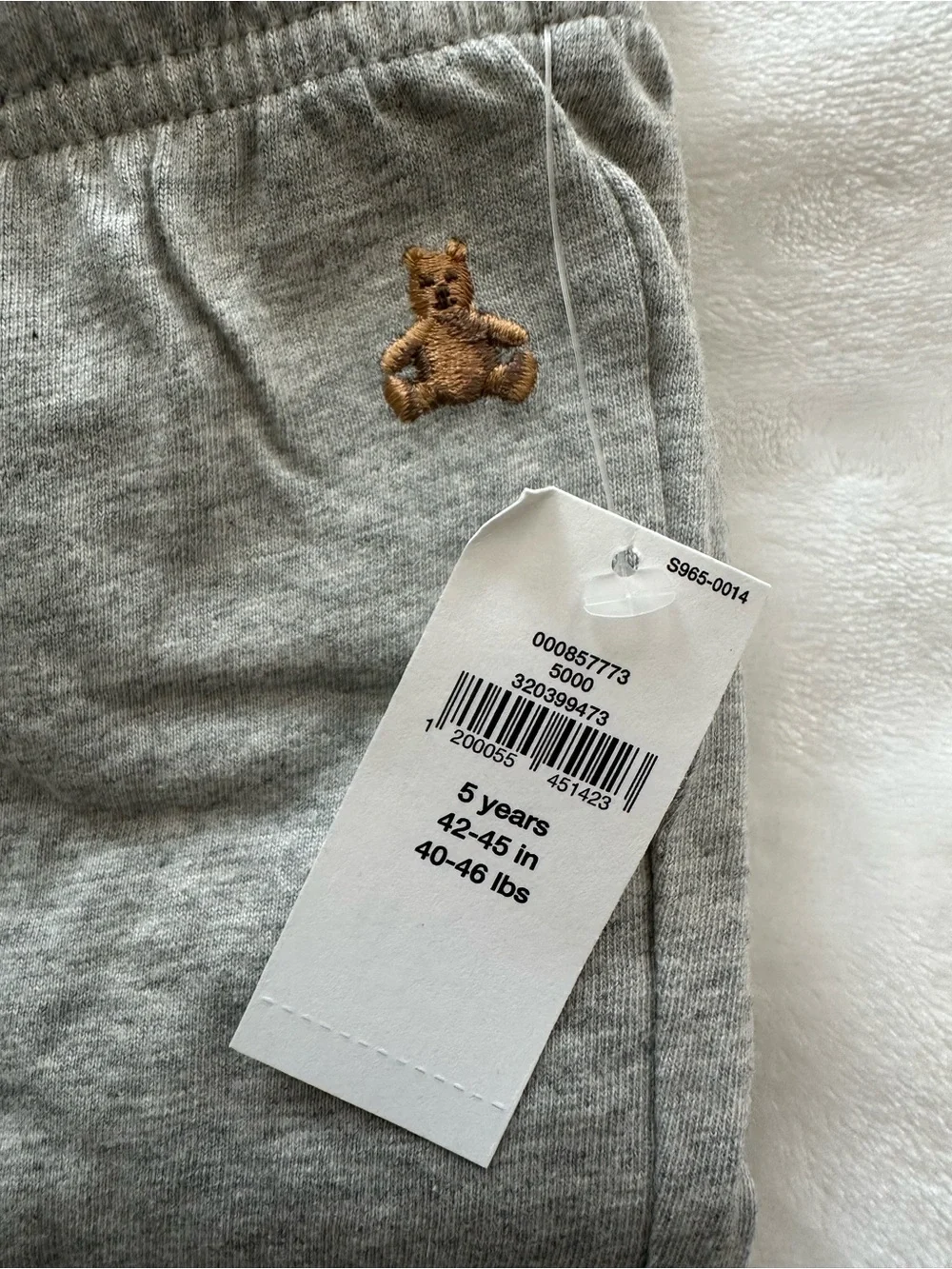 GAP Light Gray Kids Sweatpants with Drawstring